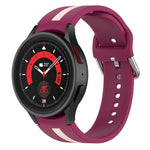 ツートーンストライプシリコンウォッチバンド、Samsung Galaxy Watch5 / Watch5 Pro用