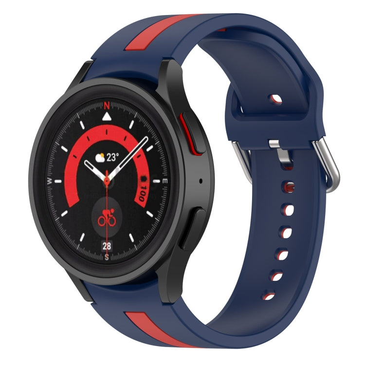 ツートーンストライプシリコンウォッチバンド、Samsung Galaxy Watch5 / Watch5 Pro用