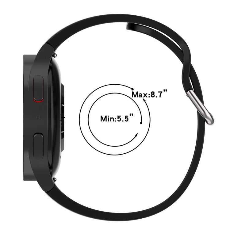 ツートーンストライプシリコンウォッチバンド、Samsung Galaxy Watch5 / Watch5 Pro用