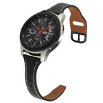 22mm 逆バックル本革ウォッチバンド、Samsung Galaxy Watch3 / Huawei Watch GT3 Pro用