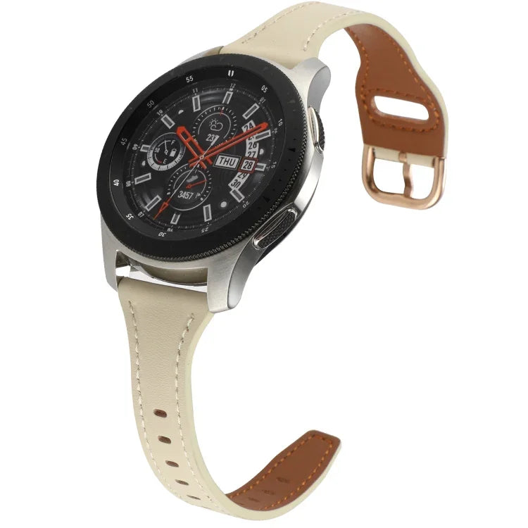 22mm 逆バックル本革ウォッチバンド、Samsung Galaxy Watch3 / Huawei Watch GT3 Pro用