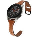 22mm 逆バックル本革ウォッチバンド、Samsung Galaxy Watch3 / Huawei Watch GT3 Pro用