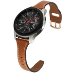 22mm 逆バックル本革ウォッチバンド、Samsung Galaxy Watch3 / Huawei Watch GT3 Pro用