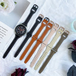 22mm 逆バックル本革ウォッチバンド、Samsung Galaxy Watch3 / Huawei Watch GT3 Pro用