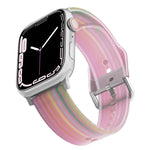 フロスト半透明シリコンウォッチバンド Apple Watchシリーズ用, 7 45mm / 6&SE&5&4 44mm / 3&2&1 42mm, 7 41mm / 6&SE&5&4 40mm / 3&2&1 38mm