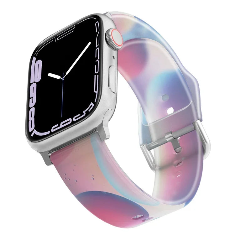 フロスト半透明シリコンウォッチバンド Apple Watchシリーズ用, 7 45mm / 6&SE&5&4 44mm / 3&2&1 42mm, 7 41mm / 6&SE&5&4 40mm / 3&2&1 38mm