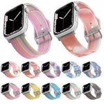 フロスト半透明シリコンウォッチバンド Apple Watchシリーズ用, 7 45mm / 6&SE&5&4 44mm / 3&2&1 42mm, 7 41mm / 6&SE&5&4 40mm / 3&2&1 38mm