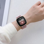 Nylon Rubber Buckle Watch Band, For Fitbit Versa 3