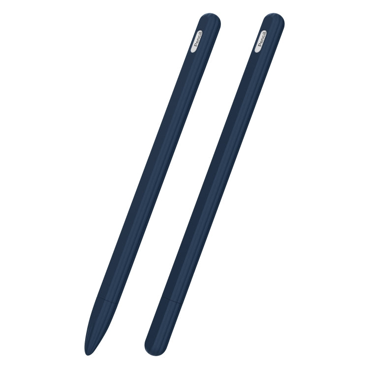 3-in-1 ストライプ液体シリコンスタイラスケース（チップキャップ2個付き）、Apple Pencil 1用、Apple Pencil 2用