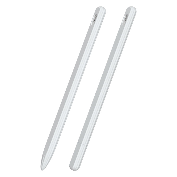 3-in-1 ストライプ液体シリコンスタイラスケース（チップキャップ2個付き）、Apple Pencil 1用、Apple Pencil 2用