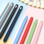 3-in-1 ストライプ液体シリコンスタイラスケース（チップキャップ2個付き）、Apple Pencil 1用、Apple Pencil 2用
