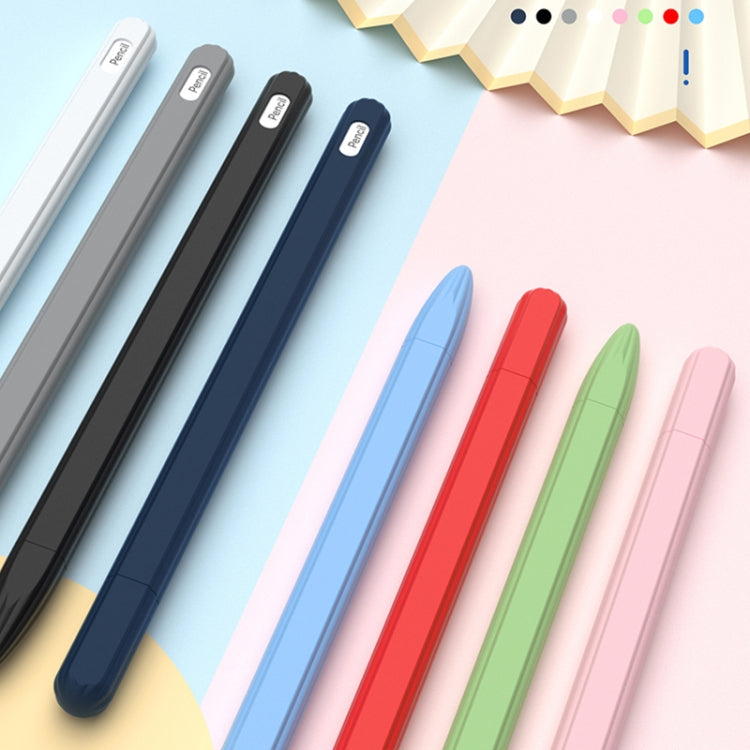 3-in-1 ストライプ液体シリコンスタイラスケース（チップキャップ2個付き）、Apple Pencil 1用、Apple Pencil 2用
