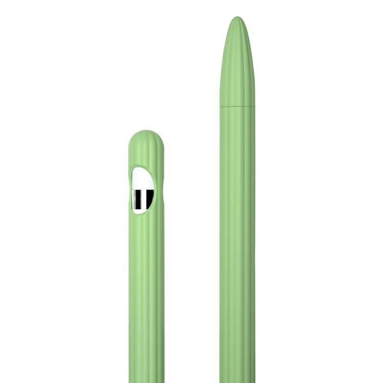 3-in-1 ストライプ液体シリコンスタイラスケース（チップキャップ2個付き）、Apple Pencil 1用、Apple Pencil 2用
