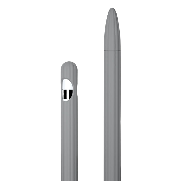 3-in-1 ストライプ液体シリコンスタイラスケース（チップキャップ2個付き）、Apple Pencil 1用、Apple Pencil 2用