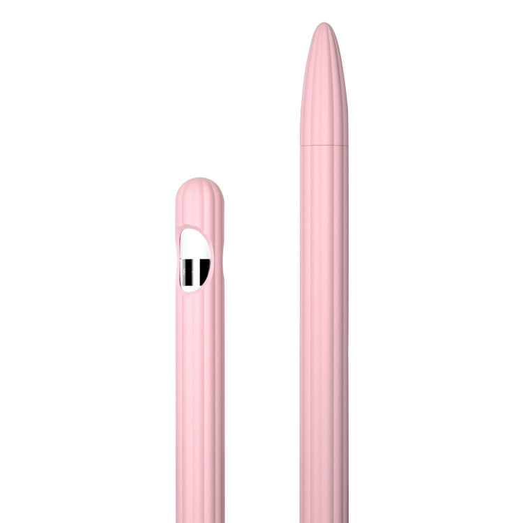 3-in-1 ストライプ液体シリコンスタイラスケース（チップキャップ2個付き）、Apple Pencil 1用、Apple Pencil 2用