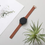 22mm 磁気バックルレザーウォッチバンド、Samsung Galaxy Watch3 45mm用