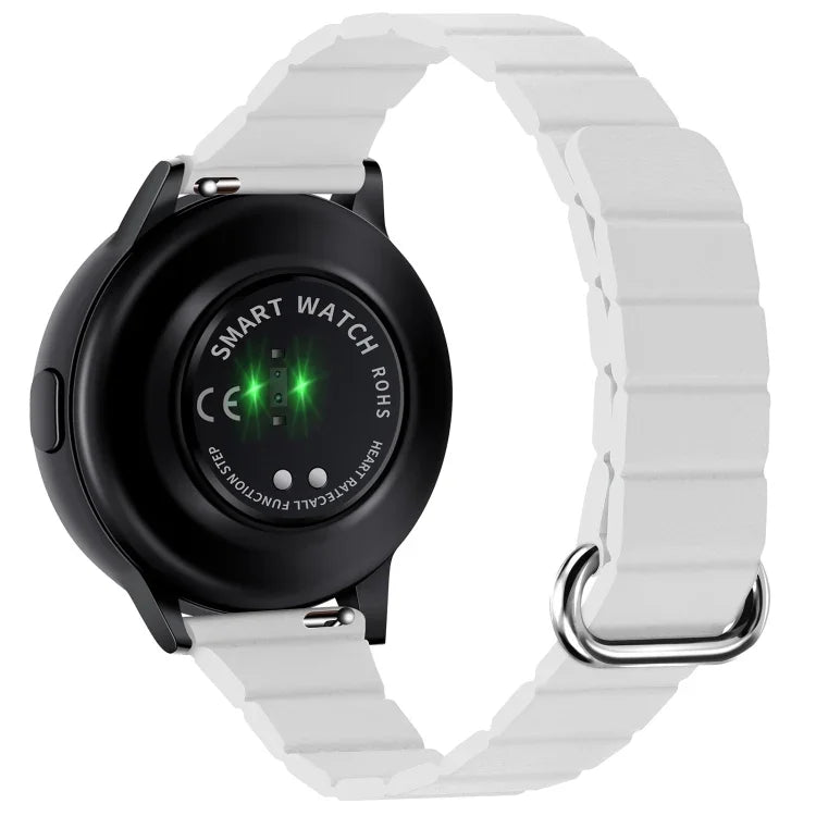 22mm 磁気バックルレザーウォッチバンド、Samsung Galaxy Watch3 45mm用