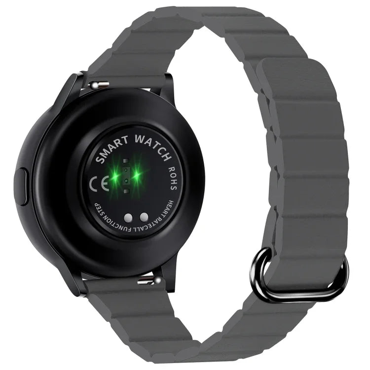 22mm 磁気バックルレザーウォッチバンド、Samsung Galaxy Watch3 45mm用