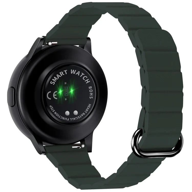 22mm 磁気バックルレザーウォッチバンド、Samsung Galaxy Watch3 45mm用