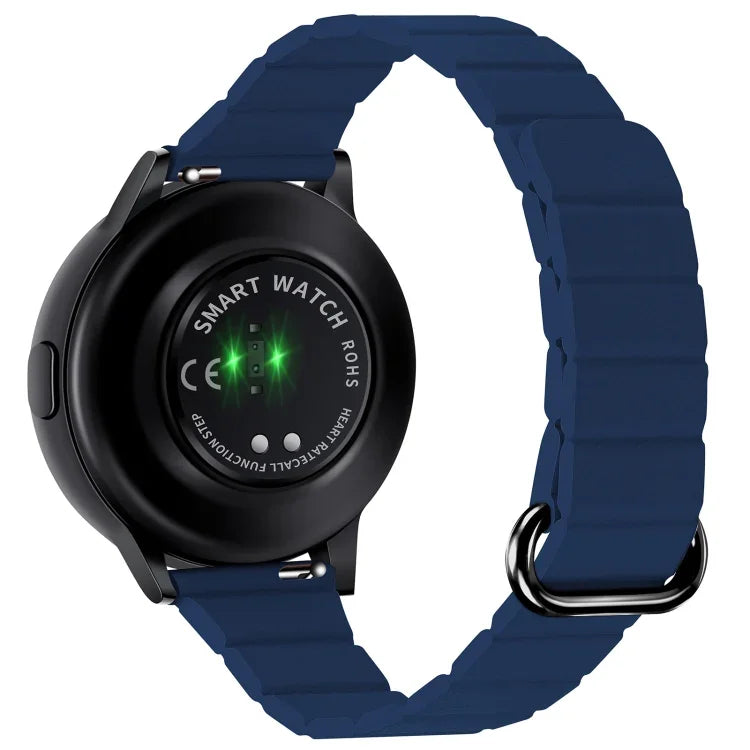 22mm 磁気バックルレザーウォッチバンド、Samsung Galaxy Watch3 45mm用