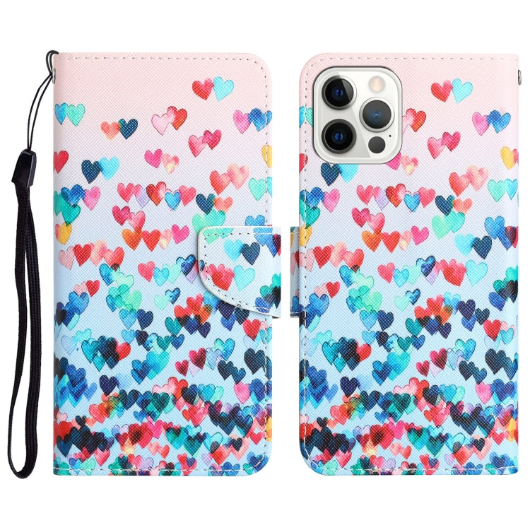 Colored Drawing Leather Phone Case, For iPhone 12 / 12 Pro, For iPhone 12 Pro Max, For iPhone 11