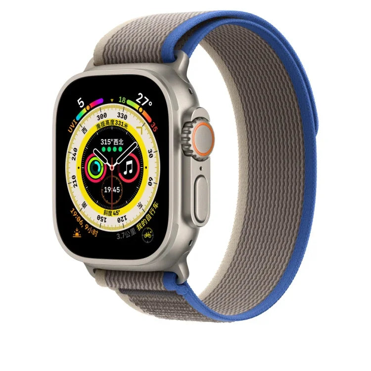 Apple Watch Ultra 49mm / Series 8&7 45mm / SE 2&6&SE&5&4 44mm 用ナイロンウォッチバンド、Apple Watch 46mm / 49mm / 45mm / 44mm 用