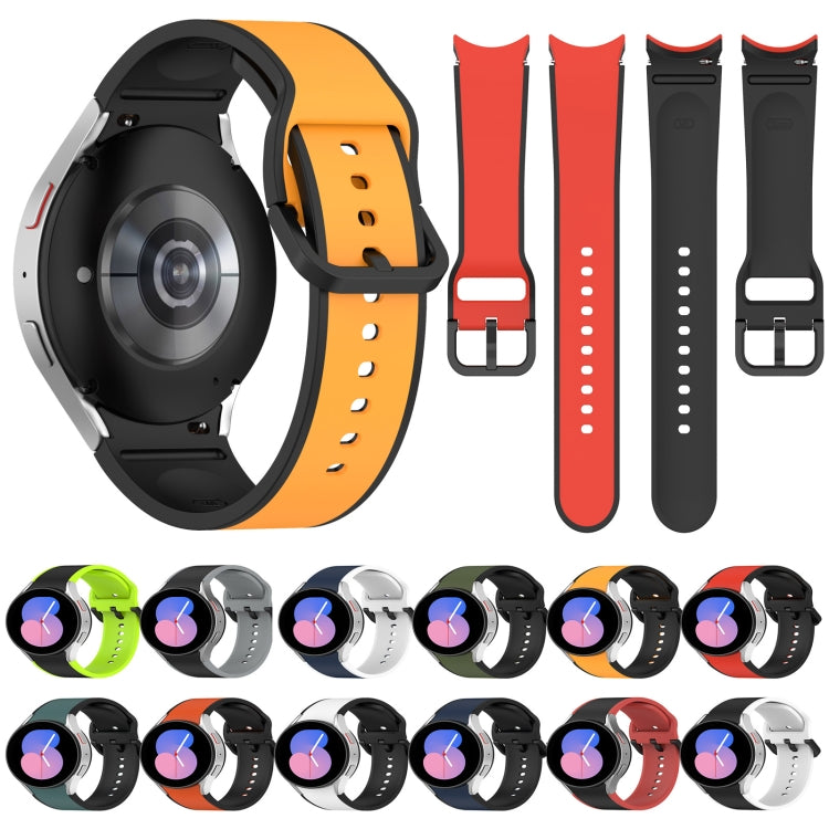 二色シリコンウォッチバンド、Samsung Galaxy Watch4 Classic 46mm / Watch4 44mm用、Samsung Galaxy Watch4 Classic 42mm / Watch4 40mm用、Samsung Galaxy Watch5 Pro / Watch5用