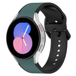 二色シリコンウォッチバンド、Samsung Galaxy Watch4 Classic 46mm / Watch4 44mm用、Samsung Galaxy Watch4 Classic 42mm / Watch4 40mm用、Samsung Galaxy Watch5 Pro / Watch5用