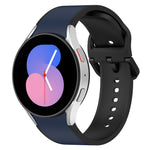 二色シリコンウォッチバンド、Samsung Galaxy Watch4 Classic 46mm / Watch4 44mm用、Samsung Galaxy Watch4 Classic 42mm / Watch4 40mm用、Samsung Galaxy Watch5 Pro / Watch5用