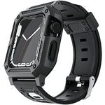 ミリタリーシリコンウォッチバンド＋ウォッチケースセット、Apple Watch Series 9/8/7 45mm 用、Apple Watch Series 9/8/7 41mm 用
