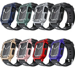 ミリタリーシリコンウォッチバンド＋ウォッチケースセット、Apple Watch Series 9/8/7 45mm 用、Apple Watch Series 9/8/7 41mm 用
