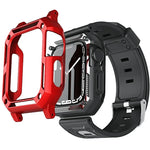 ミリタリーシリコンウォッチバンド＋ウォッチケースセット、Apple Watch Series 9/8/7 45mm 用、Apple Watch Series 9/8/7 41mm 用