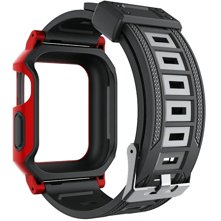 ミリタリーシリコンウォッチバンド＋ウォッチケースセット、Apple Watch Series 9/8/7 45mm 用、Apple Watch Series 9/8/7 41mm 用