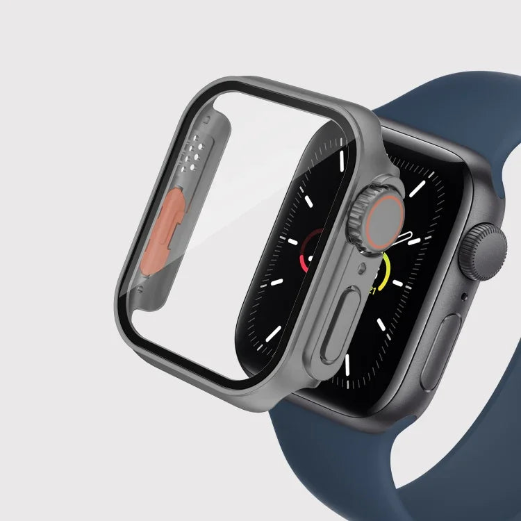 Apple Watch Series 9 / 8 / 7 45mm用 フィルムPCウォッチケース 取り外し可能なボタン付き、Apple Watch Series 9 / 8 / 7 45mm用