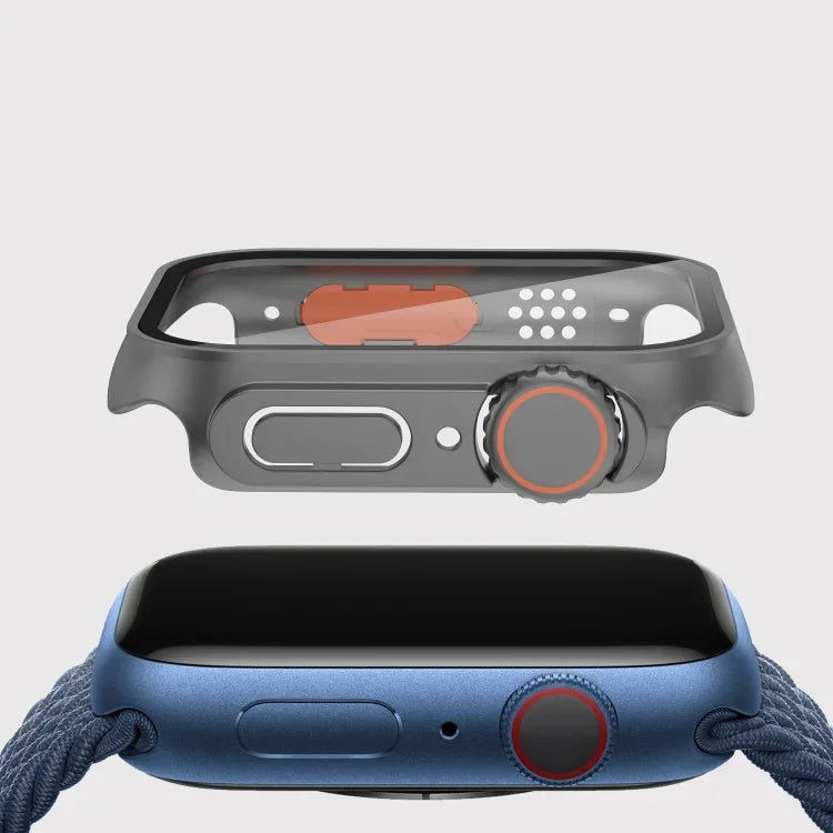 Apple Watch Series 9 / 8 / 7 45mm用 フィルムPCウォッチケース 取り外し可能なボタン付き、Apple Watch Series 9 / 8 / 7 45mm用