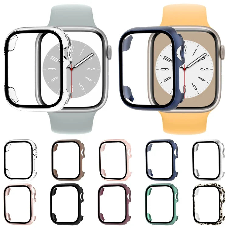 強化ガラスフィルムPCウォッチケース、Apple Watch Series 9 / 8 / 7 41mm 用、Apple Watch Series 9 / 8 / 7 45mm 用
