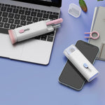 Q6E 7-in-1 Bluetoothヘッドホン コンピューターキーボードクリーニングツールセット、Q6Eブルー、Q6Eピンク