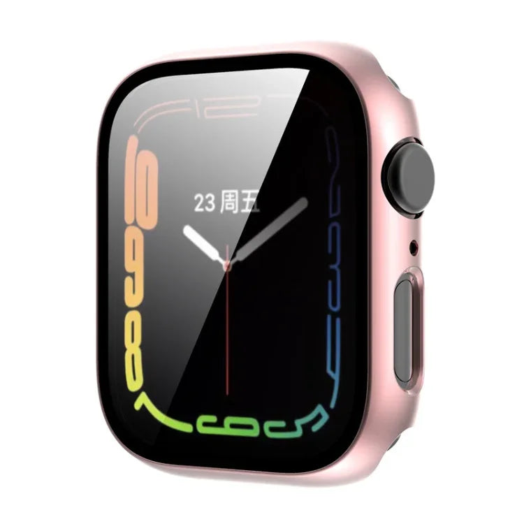 強化ガラスフィルムメッキPCウォッチケース、Apple Watch Series 9 / 8 & 7 45mm 用、Apple Watch Series 9 / 8 & 7 41mm 用