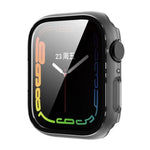 Tempered Glass Film Plating PC Watch Case, For Apple Watch Series 9 / 8 & 7 45mm, For Apple Watch Series 9 / 8 & 7 41mm