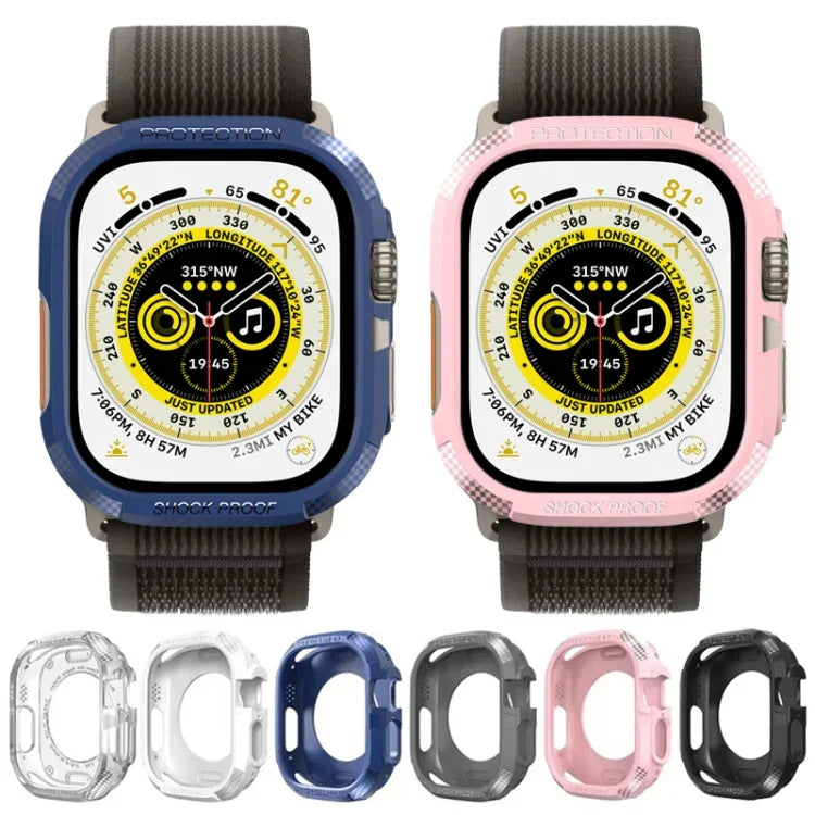 三重防護TPUカーボンファイバー保護ケース、Apple Watch Ultra 3 / 2 / 1 49mm 用