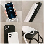 Crossbody Lanyard Liquid Silicone Case, For iPhone 12 Pro Max
