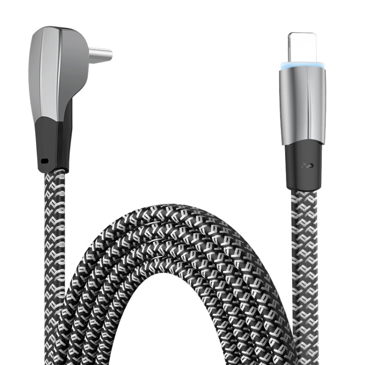 3A USB-C/Type-C から 8ピンエルボー高速充電データケーブル、3A Type-C から 8ピン 1.2m、3A Type-C から 8ピン 2m