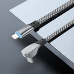 3A USB-C/Type-C から 8ピンエルボー高速充電データケーブル、3A Type-C から 8ピン 1.2m、3A Type-C から 8ピン 2m