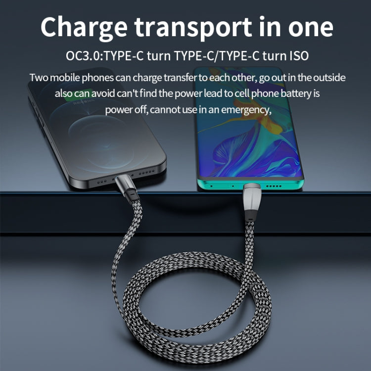 3A USB-C/Type-C から 8ピンエルボー高速充電データケーブル、3A Type-C から 8ピン 1.2m、3A Type-C から 8ピン 2m