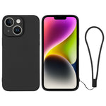 Silicone Phone Case with Wrist Strap, For iPhone 14, For iPhone 14 Plus, For iPhone 14 Pro, For iPhone 14 Pro Max