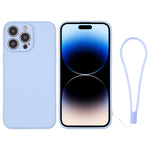 Silicone Phone Case with Wrist Strap, For iPhone 14, For iPhone 14 Plus, For iPhone 14 Pro, For iPhone 14 Pro Max