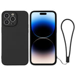 Silicone Phone Case with Wrist Strap, For iPhone 14, For iPhone 14 Plus, For iPhone 14 Pro, For iPhone 14 Pro Max