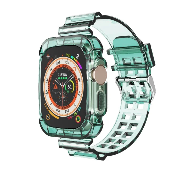 グレイシャー透明TPU一体型ウォッチバンド、Apple Watch Ultra 49mm 用