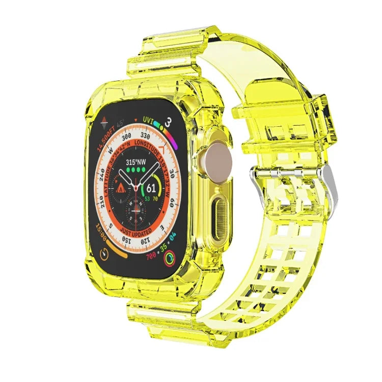 グレイシャー透明TPU一体型ウォッチバンド、Apple Watch Ultra 49mm 用