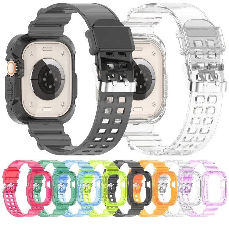 グレイシャー透明TPU一体型ウォッチバンド、Apple Watch Ultra 49mm 用